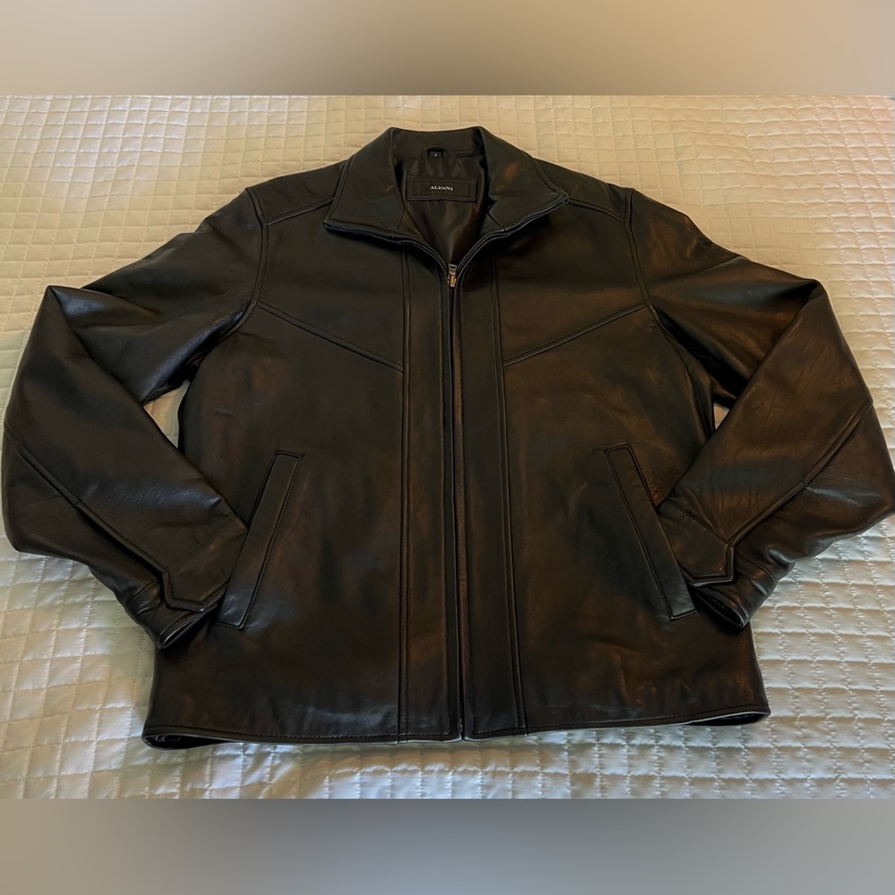 Men’s Alfani Genuine Leather Jacket